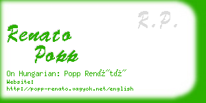 renato popp business card